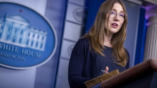 Heather Boushey, member of the U.S. Council Of Economic Advisers, speaks during a news conference. (Bloomberg) Heather Boushey, member of the U.S. Council Of Economic Advisers, speaks during a news conference. (Bloomberg)