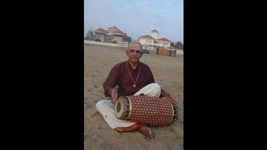 Umayalpuram K Sivaraman in Chennai. (HK Rajashekar/The India Today Group via Getty) Umayalpuram K Sivaraman in Chennai. (HK Rajashekar/The India Today Group via Getty)