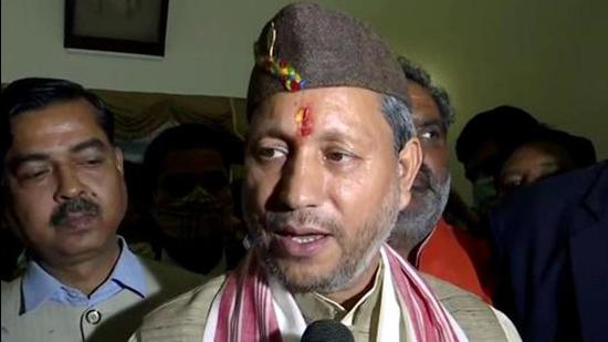 Uttarakhand Mar 09 (ANI): Chief Minister of Uttarakhand Tirath Singh Rawat speaks to media, in Dehradun on Wednesday. (ANI Photo) (ANI) Uttarakhand Mar 09 (ANI): Chief Minister of Uttarakhand Tirath Singh Rawat speaks to media, in Dehradun on Wednesday. (ANI Photo) (ANI)
