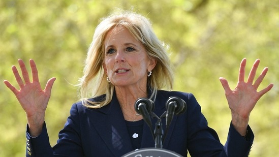 US first lady Jill Biden treats reporters to April Fools' Day prank ...