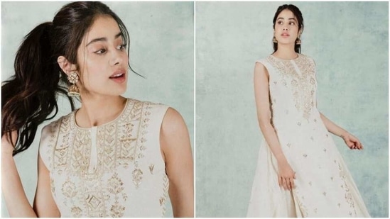 Nushrratt Bharuccha Looks Elegant in White and Pink Floral Anarkali Suit  (See Pics) | 👗 LatestLY