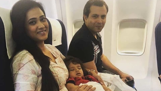 Shweta Tiwari and Abhinav Kohli with their son Reyansh.