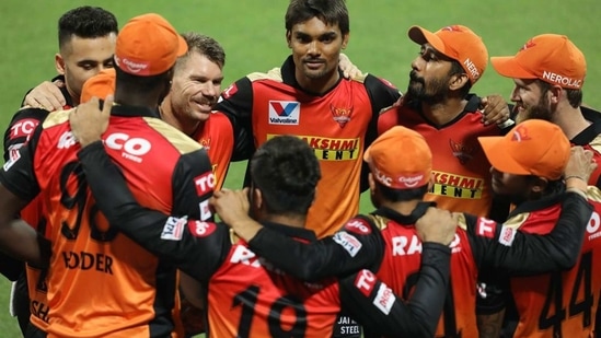 The Sunrisers Hyderabad unit during IPL 2020. (SRH/Twitter) The Sunrisers Hyderabad unit during IPL 2020. (SRH/Twitter)