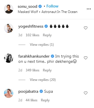 Comments on the picture (Instagram/ sonu_sood)