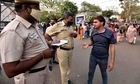 Delhi Police personnel issuing fine to an individual for not wearing a face mask while out in public at Sarojini Nagar Market, in New Delhi. (Sanjeev Verma/ Hindustan Times) Delhi Police personnel issuing fine to an individual for not wearing a face mask while out in public at Sarojini Nagar Market, in New Delhi. (Sanjeev Verma/ Hindustan Times)