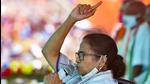 West Bengal CM and TMC chief Mamata Banerjee addresses an election rally for the ongoing assembly polls, in Canning on Saturday. (PTI PHOTO.)