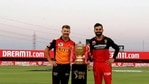 IPL 2020: David Warner of Sunrisers Hyderabad and Royal Challengers Bangalore captain Virat Kohli(Twitter) IPL 2020: David Warner of Sunrisers Hyderabad and Royal Challengers Bangalore captain Virat Kohli(Twitter)