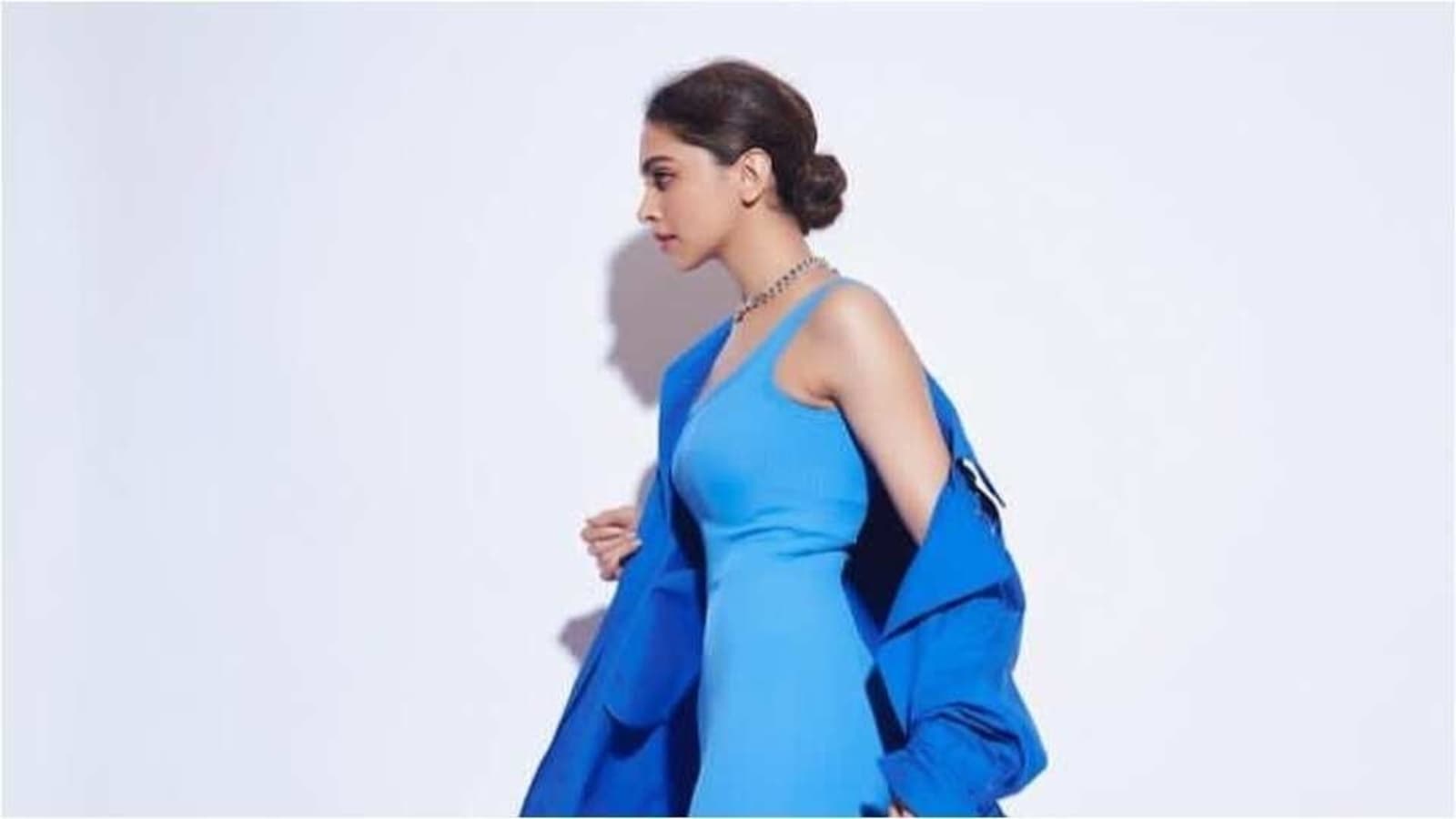 Deepika Padukone looks stunning a blue crochet sweater as she gets