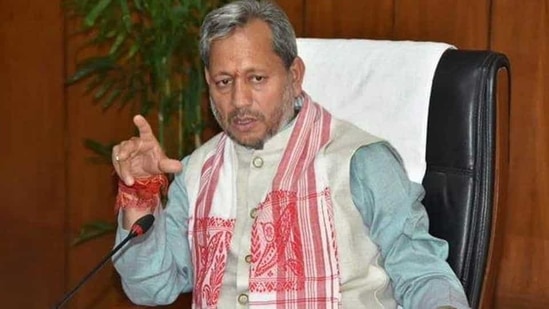 Uttarakhand CM Tirath Singh Rawat.(Photo @TIRATHSRAWAT) Uttarakhand CM Tirath Singh Rawat.(Photo @TIRATHSRAWAT)