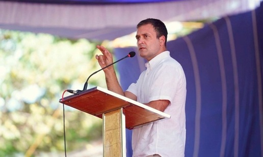 Congress leader Rahul Gandhi addresses a meeting, in Quilandy. (PTI Photo) Congress leader Rahul Gandhi addresses a meeting, in Quilandy. (PTI Photo)