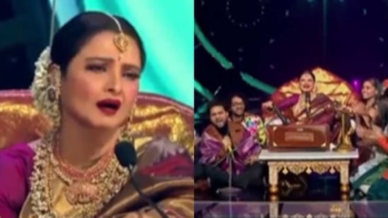 Rekha appears on Indian Idol 12. 