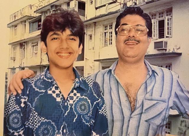 Aftab and his dad share their birthdays on June 25. The duo posing on the balcony of their house Aftab and his dad share their birthdays on June 25. The duo posing on the balcony of their house