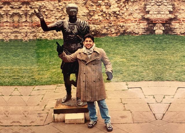 The actor on his first solo trip at the Tower of London The actor on his first solo trip at the Tower of London