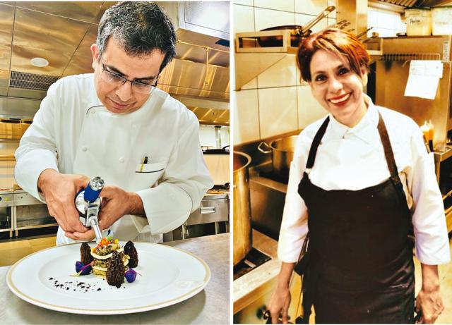 Arun Sundararaj, the Executive Chef at the Delhi Taj (left) uses fish dipped in a batter of maida, whereas, Chef Julia Carmen Desa (right) uses semolina (rava) to coat her fish