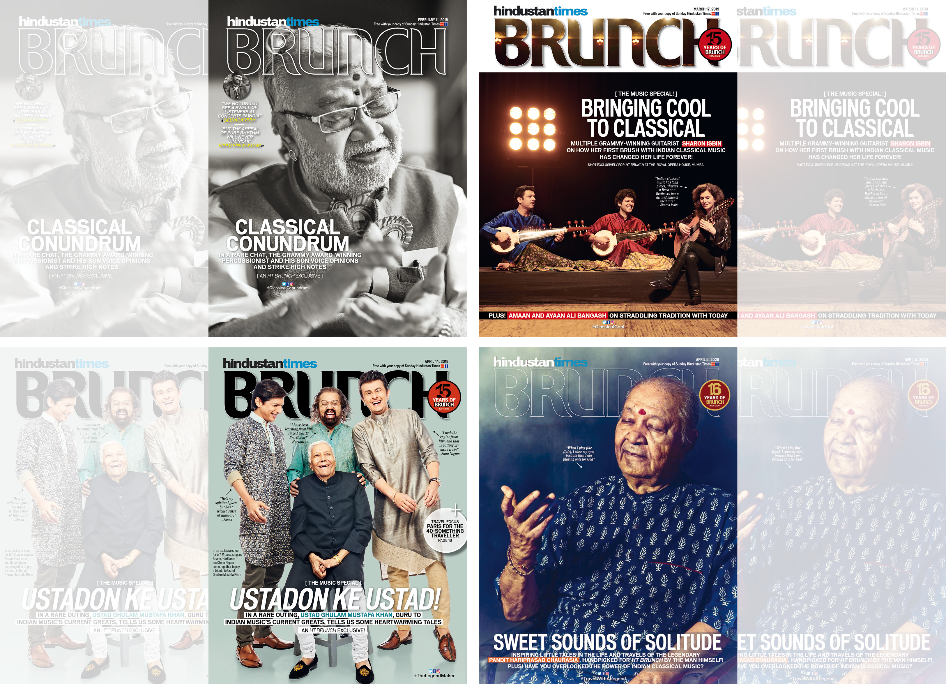 A few of the past classical-music related covers of HT Brunch A few of the past classical-music related covers of HT Brunch