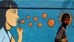 A graffiti on a street in Navi Mumbai.(Reuters) A graffiti on a street in Navi Mumbai.(Reuters)