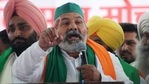 Bharatiya Kisan Union (BKU) leader Rakesh Tikait addresses a kisan mahapanchayat at Ashand Grain market in Karnal district, Haryana, India on Thursday, March 25, 2021. (Photo by Manoj Dhaka/Hindustan Times) Bharatiya Kisan Union (BKU) leader Rakesh Tikait addresses a kisan mahapanchayat at Ashand Grain market in Karnal district, Haryana, India on Thursday, March 25, 2021. (Photo by Manoj Dhaka/Hindustan Times)
