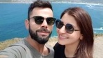 Virat Kohli and Anushka Sharma pose together. Virat Kohli and Anushka Sharma pose together.
