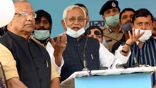 Bihar CM Nitish Kumar said that officials have been sent to Nawada to probe the exact cause of deaths of eight people after reports surfaced of them dying due to consumption of spurious alcohol during Holi. (Santosh Kumar /Hindustan Times) Bihar CM Nitish Kumar said that officials have been sent to Nawada to probe the exact cause of deaths of eight people after reports surfaced of them dying due to consumption of spurious alcohol during Holi. (Santosh Kumar /Hindustan Times)
