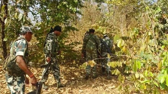 The encounter between Maoists and Chhattisgarh Police took place in the jungles of Abujhmad in Naryanpur district of Bastar region on Saturday.(HT FILE PHOTO) The encounter between Maoists and Chhattisgarh Police took place in the jungles of Abujhmad in Naryanpur district of Bastar region on Saturday.(HT FILE PHOTO)