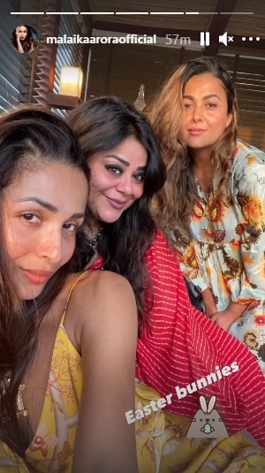 Malaika Arora spends Easter with her sister Amrita Arora.
