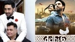 Abhishek Bachchan and Rishi Kapoor starred in Delhi 6 together. Abhishek Bachchan and Rishi Kapoor starred in Delhi 6 together.
