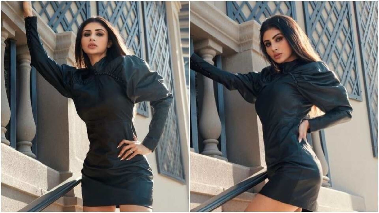 Mouni Royxxxx - Mouni Roy a makes strong case for little black leather dress in new pics |  Fashion Trends - Hindustan Times