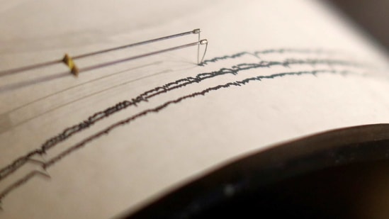 A working seismograph is shown in a display about earthquakes. (Reuters) A working seismograph is shown in a display about earthquakes. (Reuters)
