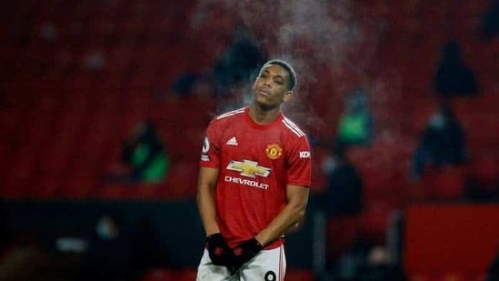 Manchester United's Anthony Martial. (Pool via REUTERS)