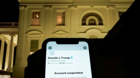 Twitter banned Trump from its service days after a mob of his supporters attacked the US Capitol in a deadly riot on January 6.. REUTERS/Joshua Roberts/Illustration/File Photo (REUTERS)