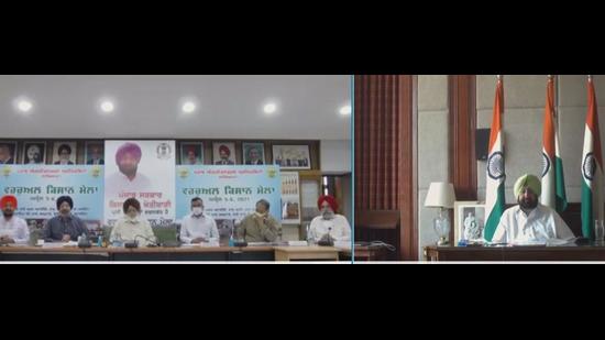 Chief minister Capt Amarinder Singh virtually inaugurating the two-day Kisan Mela at Punjab Agricultural University, Ludhiana, on Monday. (Twitter) Chief minister Capt Amarinder Singh virtually inaugurating the two-day Kisan Mela at Punjab Agricultural University, Ludhiana, on Monday. (Twitter)