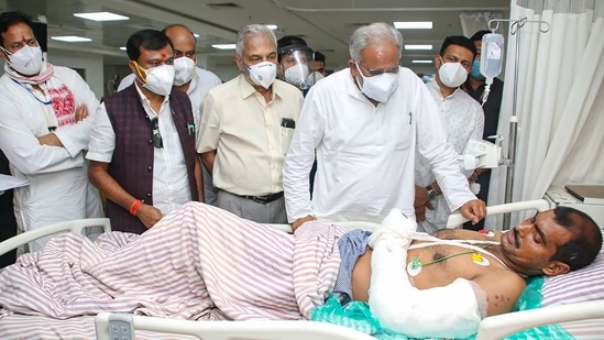 In addition to the fatalities, 30 other members of the Indian police and paramilitary forces were wounded in a four-hour gun battle with Maoist rebels on Saturday. (PTI Photo)(PTI) In addition to the fatalities, 30 other members of the Indian police and paramilitary forces were wounded in a four-hour gun battle with Maoist rebels on Saturday. (PTI Photo)(PTI)