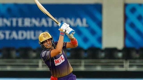 Shubman Gill plays a shot.(PTI)