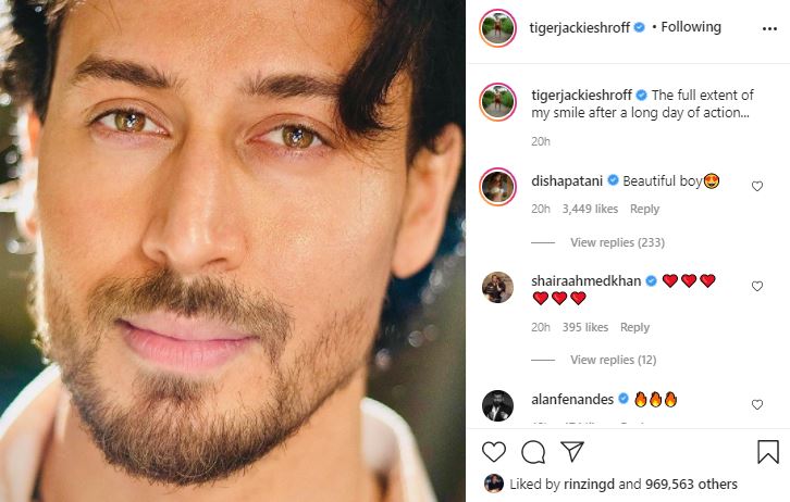 Check out Disha Patani's comment on Tiger Shroff's post. Check out Disha Patani's comment on Tiger Shroff's post.