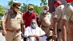 Mukhtar Ansari being produced in Mohali District Court by Punjab police, in Mohali in this file picture from March 2021. ( Keshav Singh/ Hindustan Times) Mukhtar Ansari being produced in Mohali District Court by Punjab police, in Mohali in this file picture from March 2021. ( Keshav Singh/ Hindustan Times)