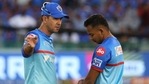 Ricky Ponting with Prithvi Shaw in the Delhi Capitals nets(BCCI) Ricky Ponting with Prithvi Shaw in the Delhi Capitals nets(BCCI)