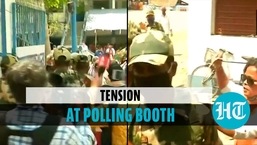 Tension at polling booth