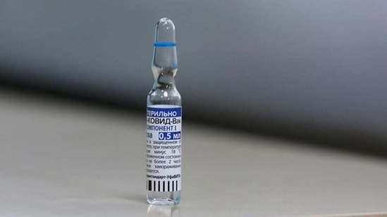 A vial with Russia's Sputnik V coronavirus disease (COVID-19) vaccine is seen before being administered, at a private hospital in Karachi, Pakistan April 4, 2021. REUTERS/Akhtar Soomro/Files (Reuters)