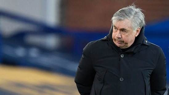 Everton manager Carlo Ancelotti (Pool via REUTERS)