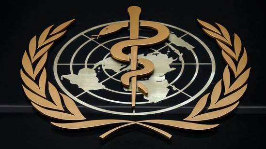 Logo of the World Health Organization (WHO) at the entrance of their headquarters in Geneva.(AFP)