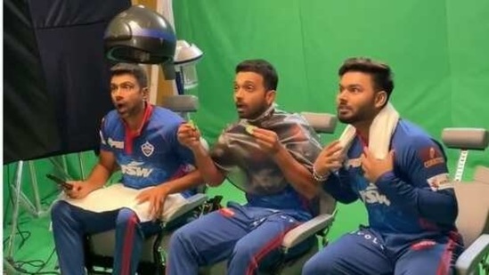 Ravichandran Ashwin, Ajinkya Rahane, Rishabh Pant in the Instagram (Screengrab)