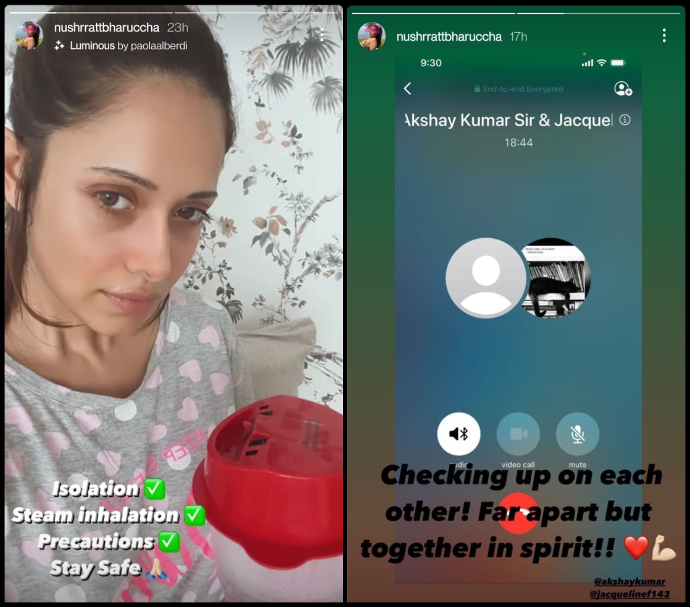 Nushrratt Bharuccha's Instagram stories Nushrratt Bharuccha's Instagram stories