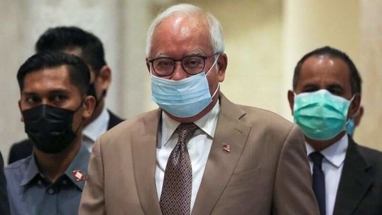 Former Malaysian Prime Minister Najib Razak arrives at Court of Appeal in Putrajaya, Malaysia.(Reuters)