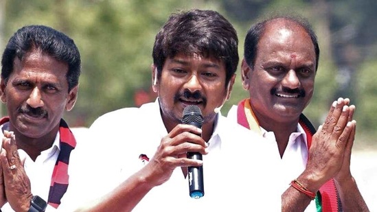 The poll body’s notice comes after the BJP filed a complaint against Udhayanidhi Stalin on April 2.(ANI Photo)
