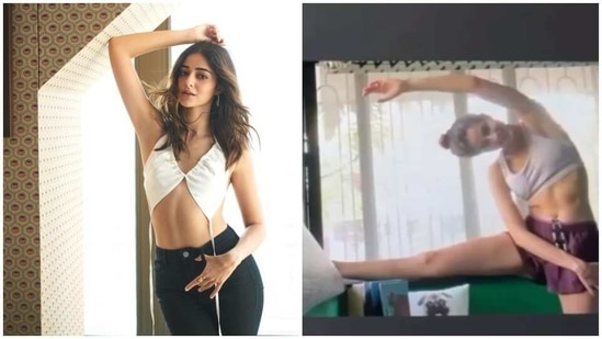 Ananya Panday shares glimpse from Yoga session on World Health Day(Instagram/ ananyapanday)