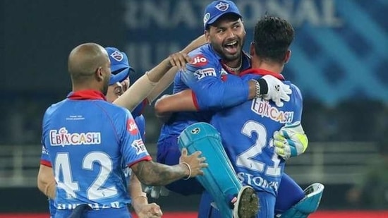 Delhi Capitals player celebrating (Twitter) Delhi Capitals player celebrating (Twitter)