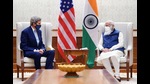 US special envoy on climate John Kerry and Prime Minister Narendra Modi, New Delhi, April 8, 2021 (ANI) US special envoy on climate John Kerry and Prime Minister Narendra Modi, New Delhi, April 8, 2021 (ANI)