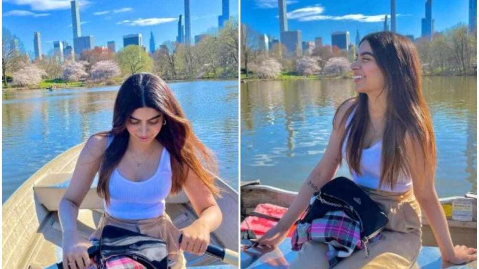 Khushi Kapoor posts 'happy' photos from the US, but sister Janhvi