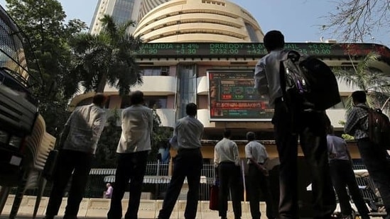 The Sensex rose 460.37 points, 0.94%, to 49,661.76, while the Nifty gained 0.92% to 14,819.05. (Reuters )