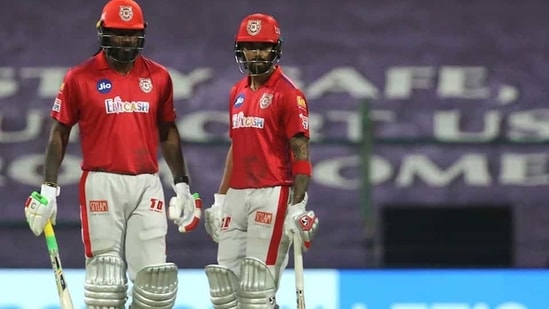 Chris Gayle and Punjab Kings captain KL Rahul (R) Chris Gayle and Punjab Kings captain KL Rahul (R)